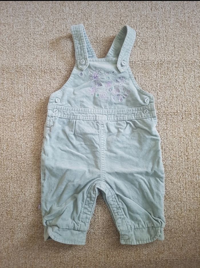 Salopette bébé verte, 6 mois