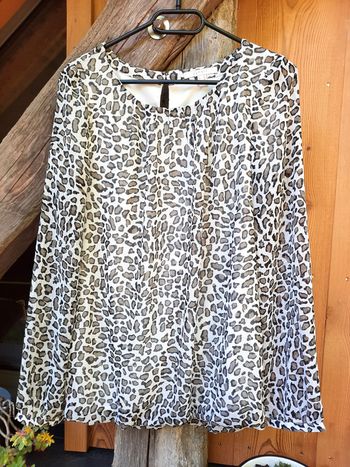 Superbe tunique boule Esprit, léopard 🐆,  taille 38
