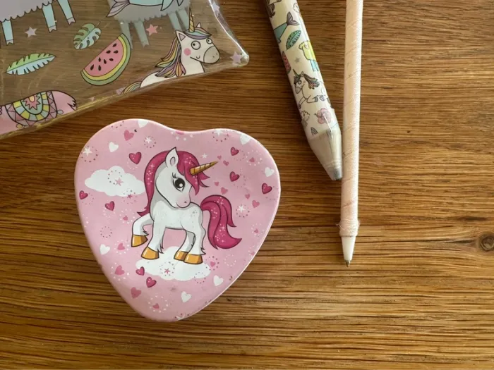 Trousse licorne, crayon, stylo et boîte - photo numéro 4