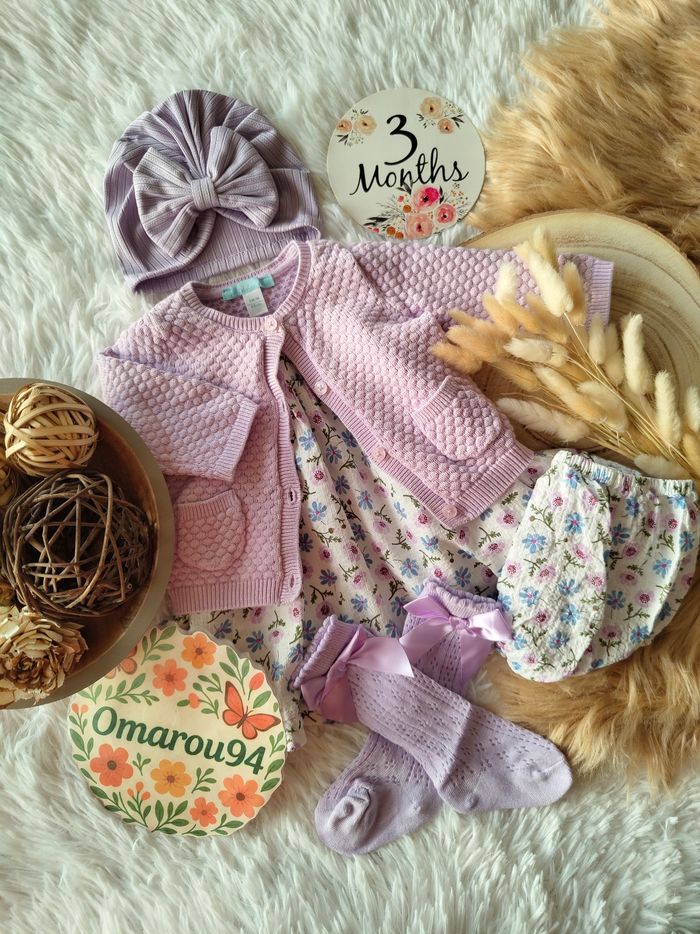 Ensemble complet obaïbi fille 3 mois 🎀