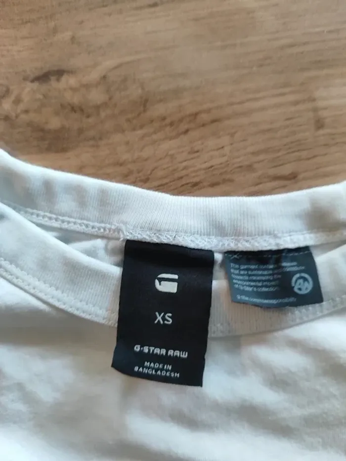 T-shirt G-Star Raw blanc imprimé Taille XS. Le style urbain et décontracté ! - photo numéro 3