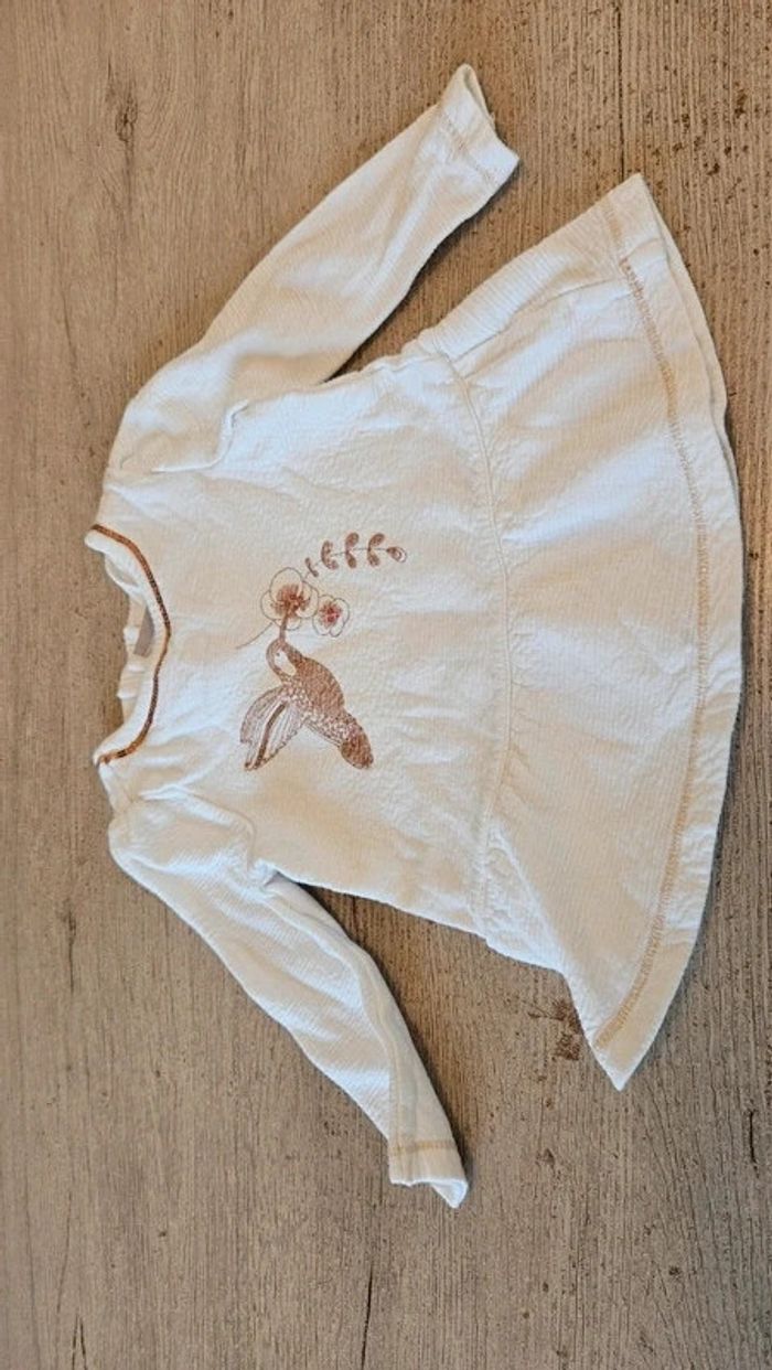 Tubnique beige à manches longues, évasée, Orchestra, 2 ans, nickel - photo numéro 3