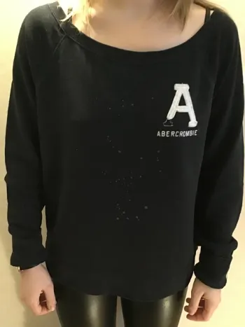 Sweat Abercrombie marine sans capuche
