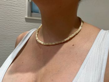Collier en nacre ancien hawaïen perle tulipe