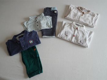 Lot Sergent Major 3 mois : 2 Ensembles + 2 Pyjamas velours  