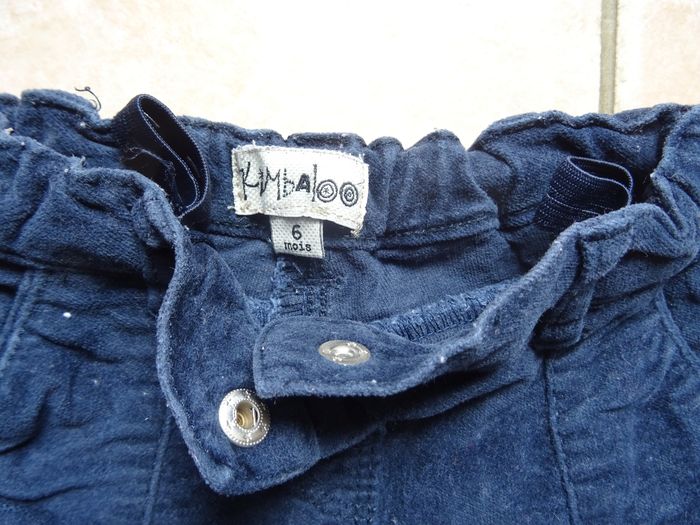 Pantalon velours bleu marine 6 mois - photo numéro 3