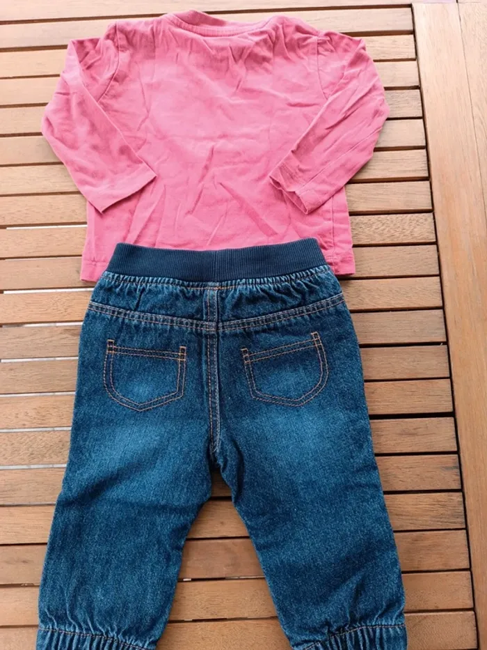 Ensemble bébé jeans garçon taille 9/12 mois - photo numéro 2