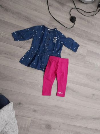 Ensemble robe et leggings minnie 6 mois