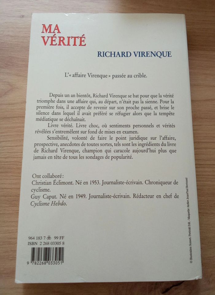 Richard Virenque 🫧 Ma vérité - photo numéro 2