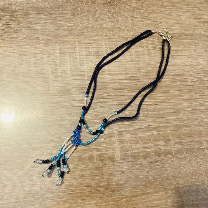 Collier en perles | bleu 🌿