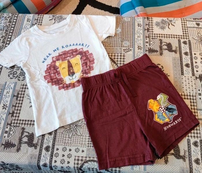 Lot de 4 🧸 ensembles 🌿 short et tee shirt 🎈 pour éte 🐦 18 à 24 mois 🐦 - photo numéro 8