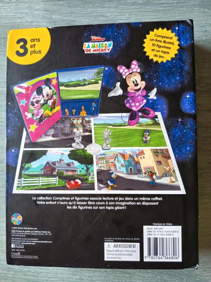 Coffret Disney junior. Comptines et figurines et tapis de jeu. Licence. - photo numéro 2