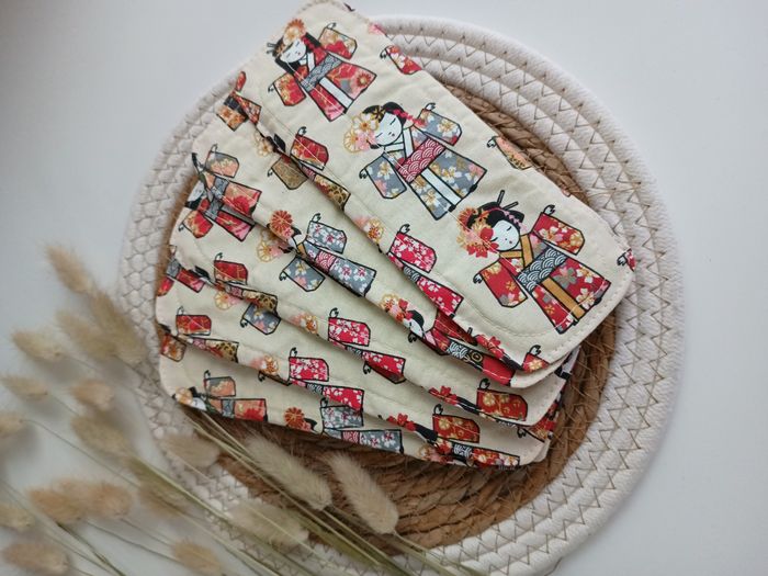 Pack de 5 serviettes hygiéniques lavables japonaises