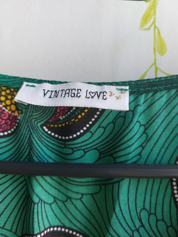 Robe d'été Vintage Love – M – Vert – État : Excellent - photo numéro 4