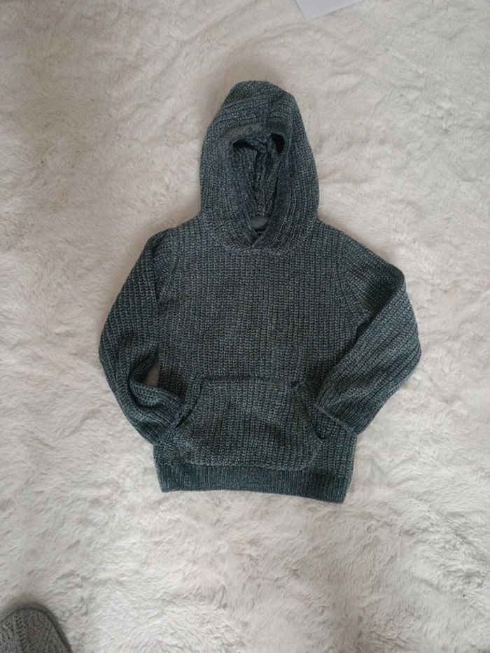 Pull tout doux gris bleu 4 ans