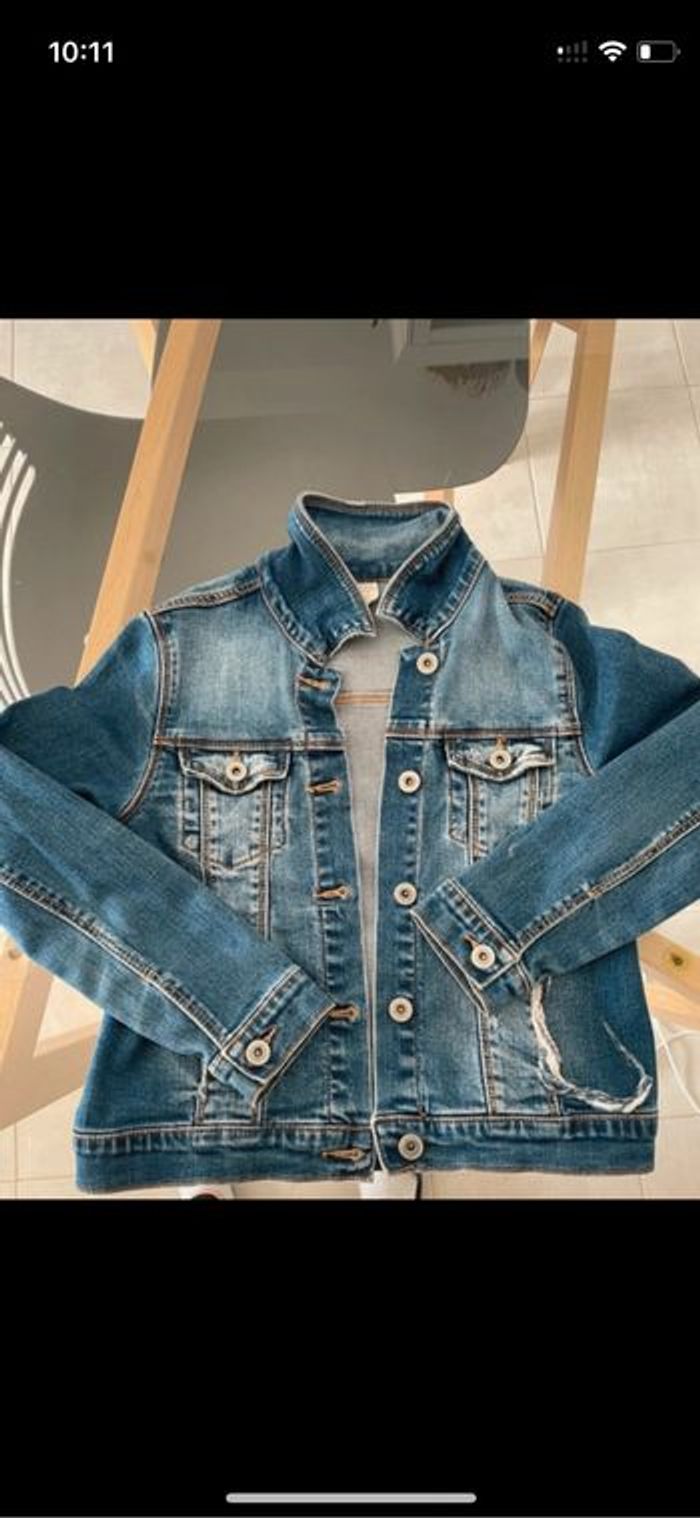 Lot vêtements fille 10 ans jeans pantalon et haut manche longue - photo numéro 7