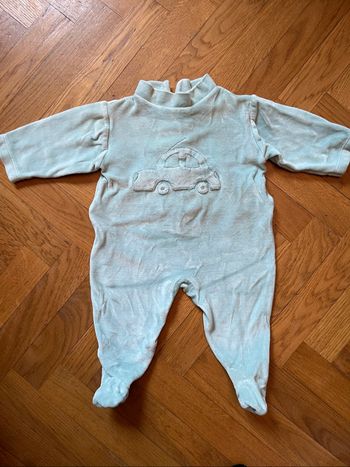 Pyjama Un Mercredi à Paris 3 mois Vert clair voiture
