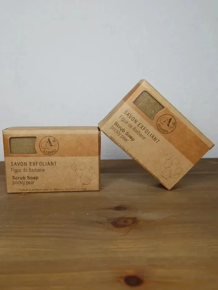 Lot 2 savons exfoliant | Alep figue de barbarie |2x100g