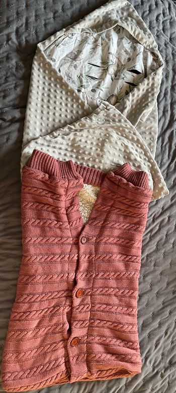 Lot couverture cosy+couette landeau