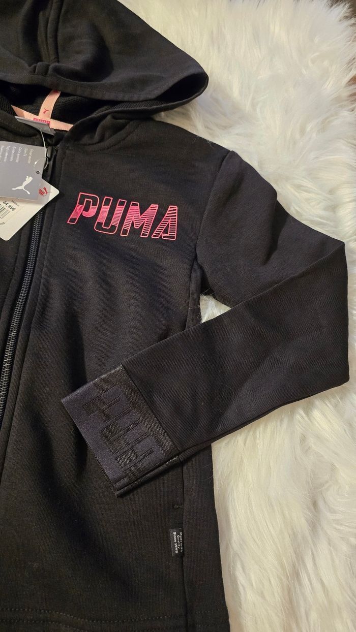 NEUF (non porté) 🏷😍🤩👌🩷🩷🩷superbe veste/ sweat PUMA 8 ans fille 💜💜💜💜 - photo numéro 5