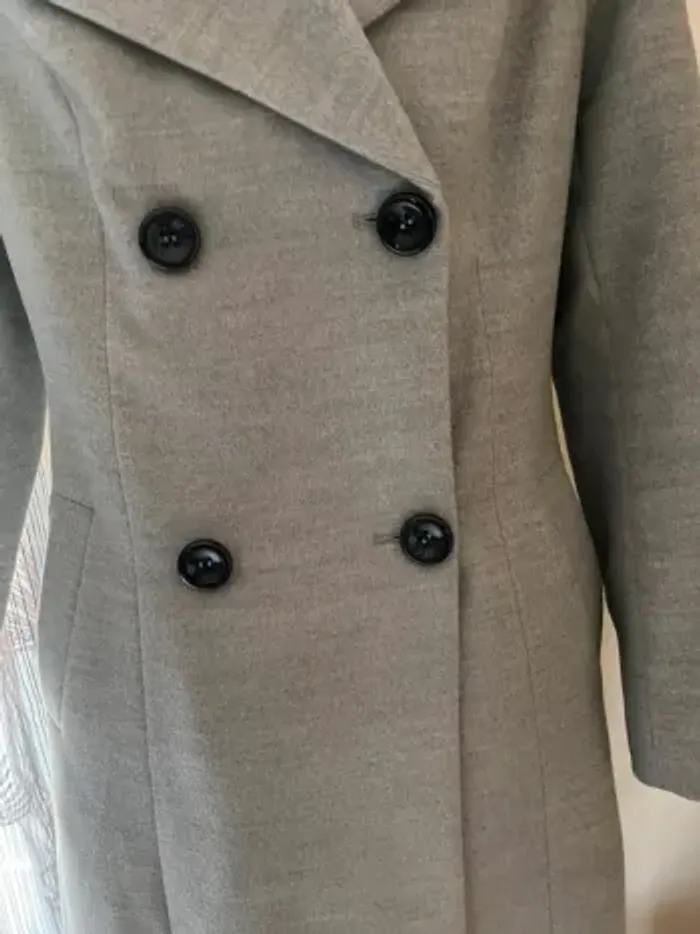 Manteau long femme gris Taille L - 40 - photo numéro 4