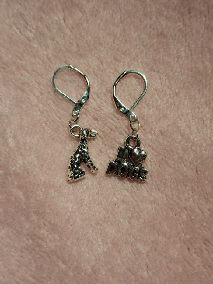 Boucles d'oreilles chien - photo numéro 3