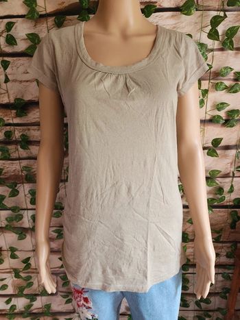 🌸T-shirt MC Kaki 100% Coton Taille 42/44🌸