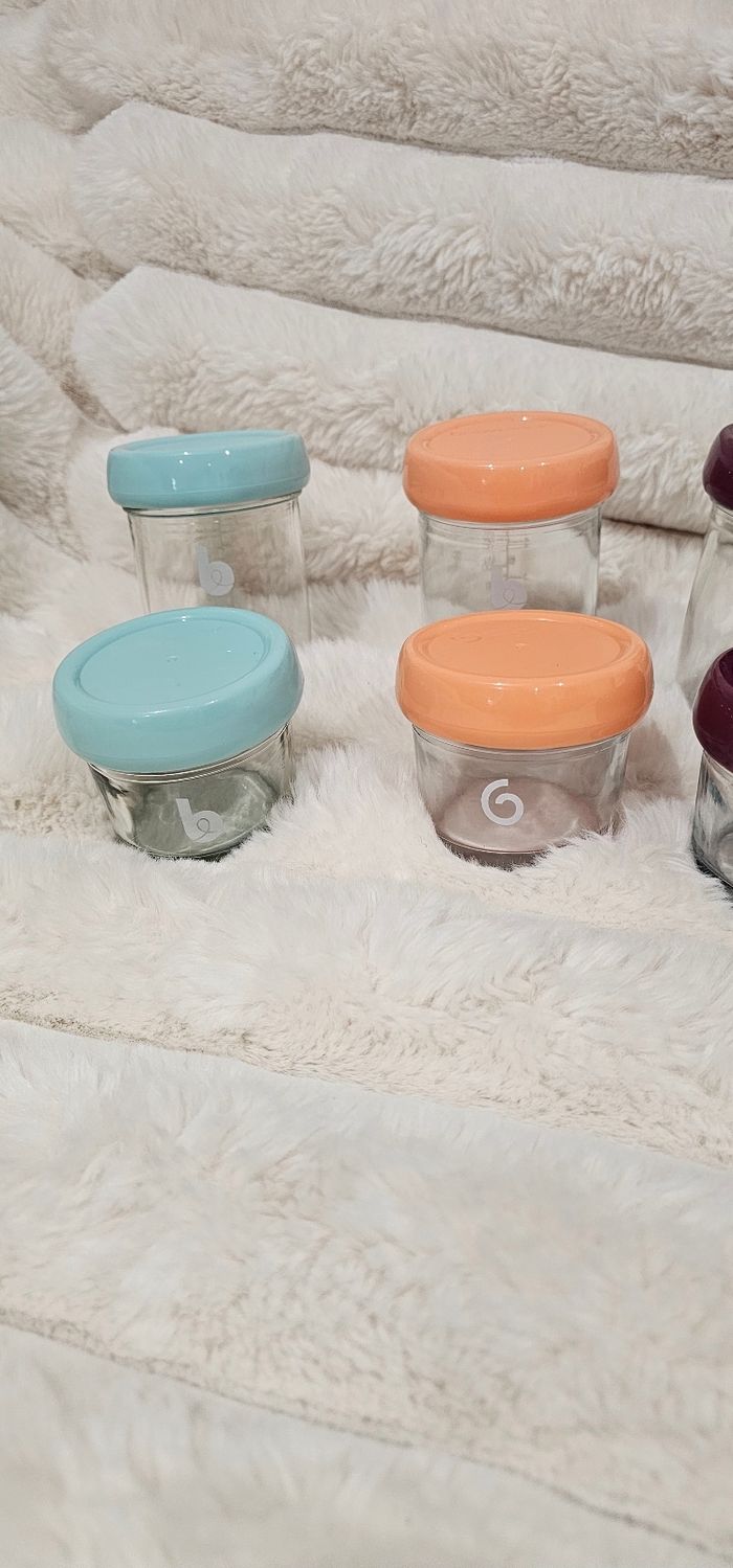 Lot de 8 pots en verre Babybols babymoov en tres bon état - photo numéro 3