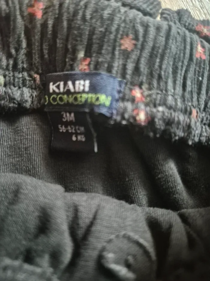 Lot short velours + 3 collants 3 mois / 56-62 cm – Kiabi - photo numéro 4