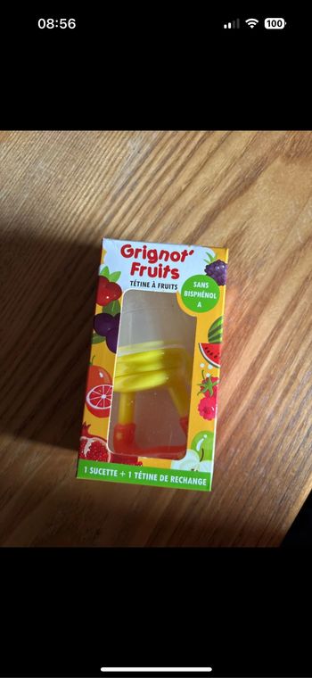 Grignoteuse / tétine à fruits