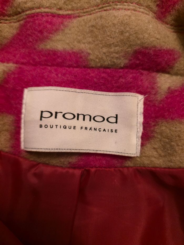 Manteau rose et beige Promod - photo numéro 3
