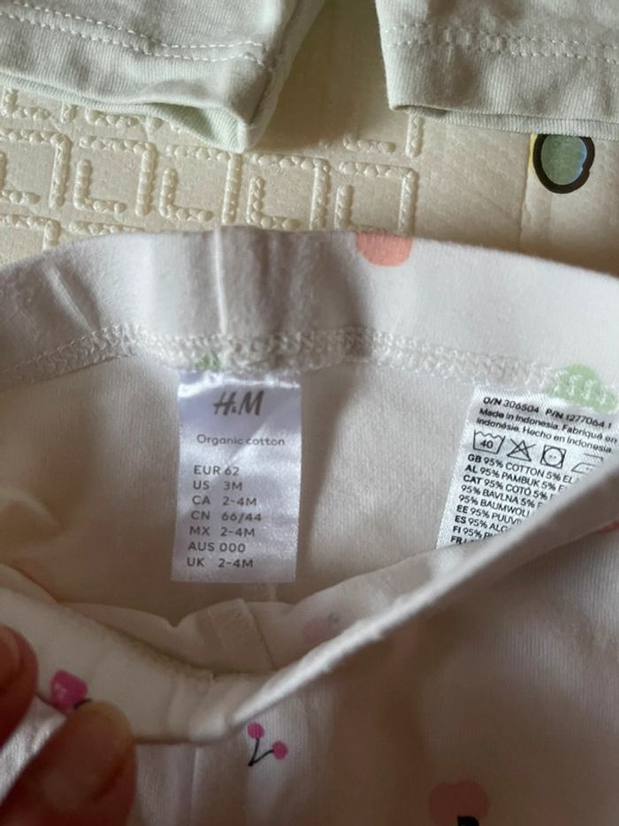 Lot de 4 shorts-cycliste H&M taille 3 mois neuf sans étiquette - photo numéro 2