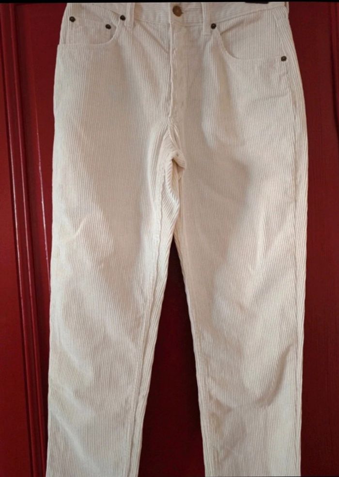 Jeans vintage velours côtelé 100% coton  Uniform t.38 taille haute - photo numéro 2