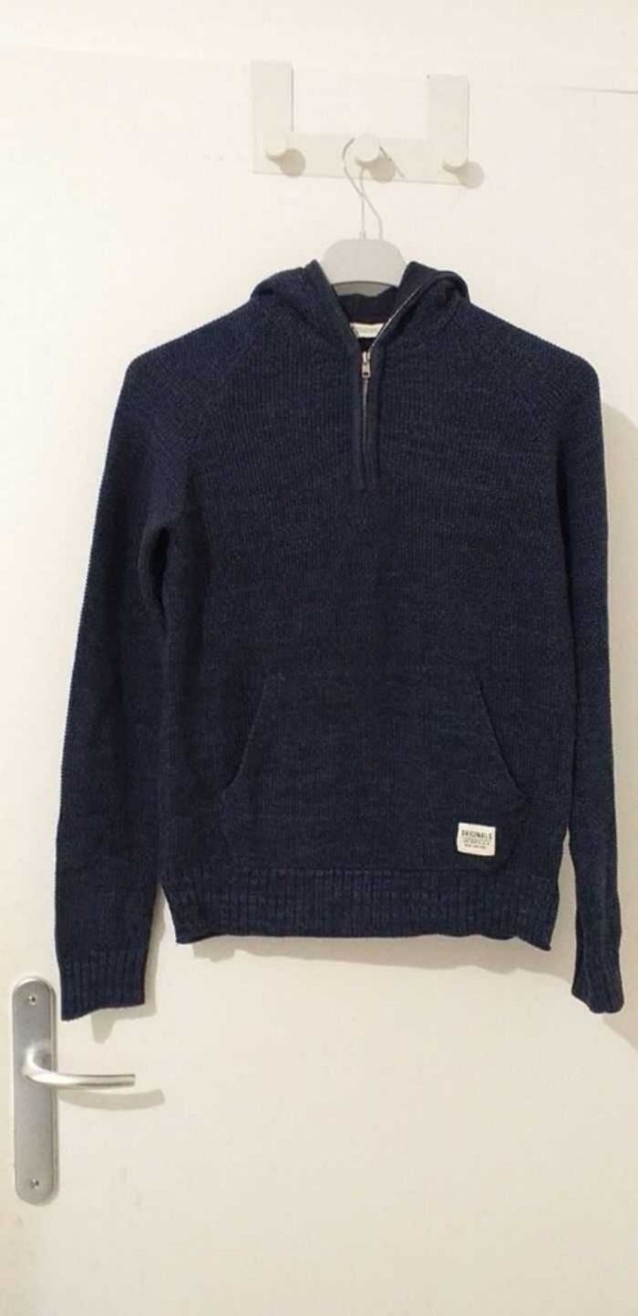 Pull garçon à capuche H&M bleu marine taille 12 /14 ans - photo numéro 2