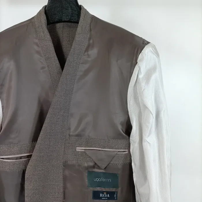 Veste de costume grise Soren Ugo Ferrini - Taille 27 100% laine A475 - photo numéro 14