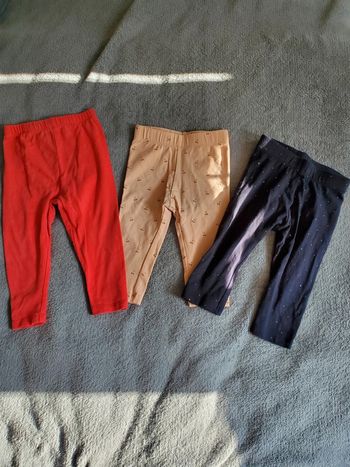 Lot 3 leggings 12 mois