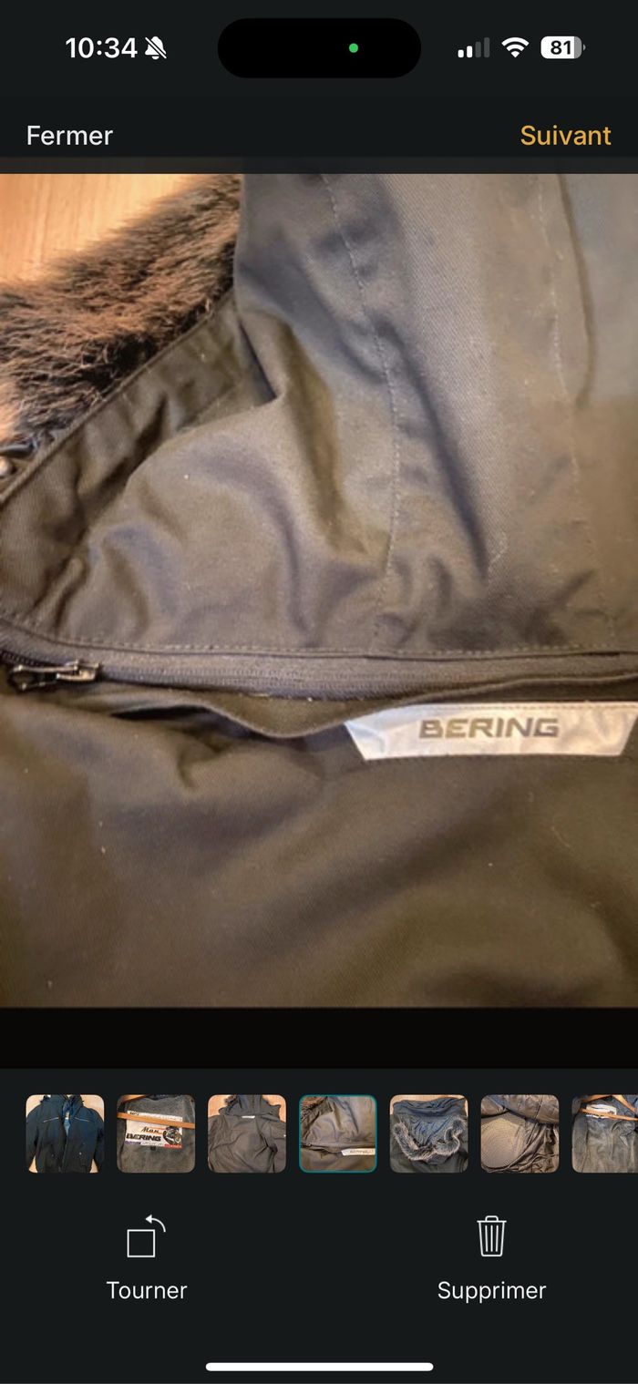 Veste de moto Béring taille L noir - photo numéro 4