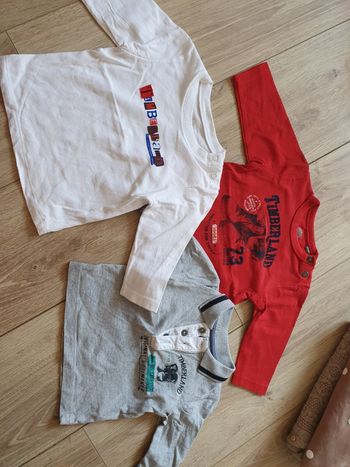 lot 3 t-shirts ml Timberland 6 mois