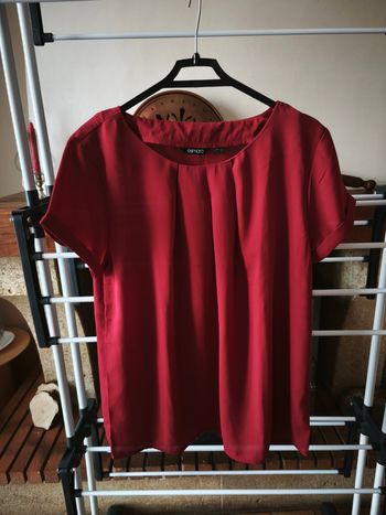 Blouse rouge bordeaux fluide