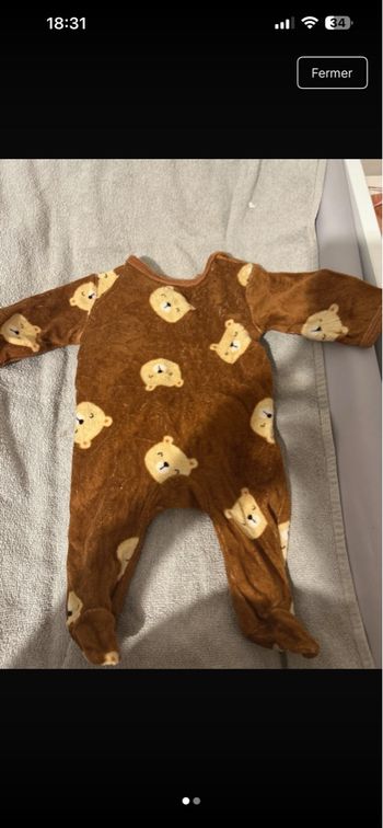 Pyjama 1 pièce 1 mois 