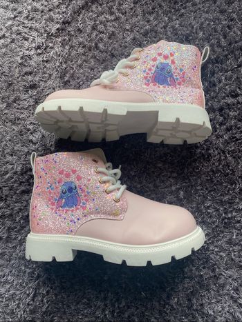🩷 Bottines Stitch roses à paillettes – Taille 34 (Neuves)