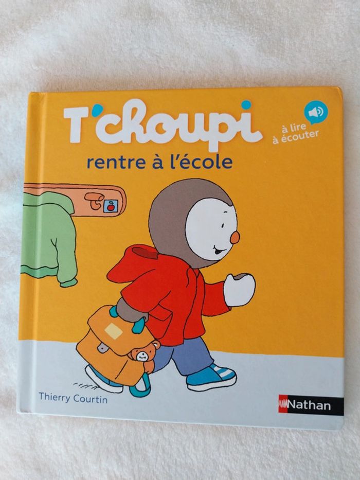 Livre t'choupi rentre à l'école