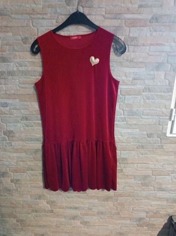 Robe rouge velours ras Tissaia 14A