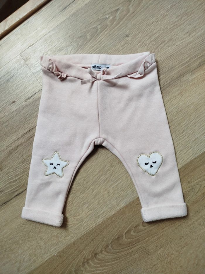 Pantalon rose bébé fille 6 mois