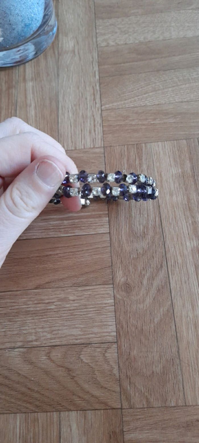 Bracelet violet at argenté