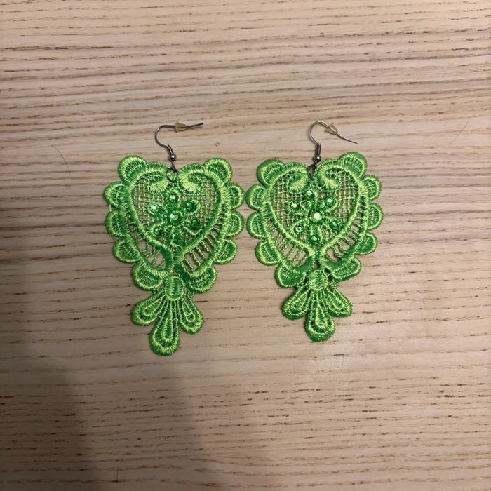 Boucles d’oreilles • vert 🌿