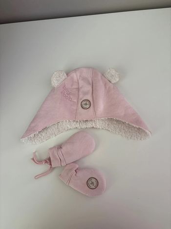 Ensemble bonnet moufles Winnie L’ourson- taille 1-3 mois - Disney
