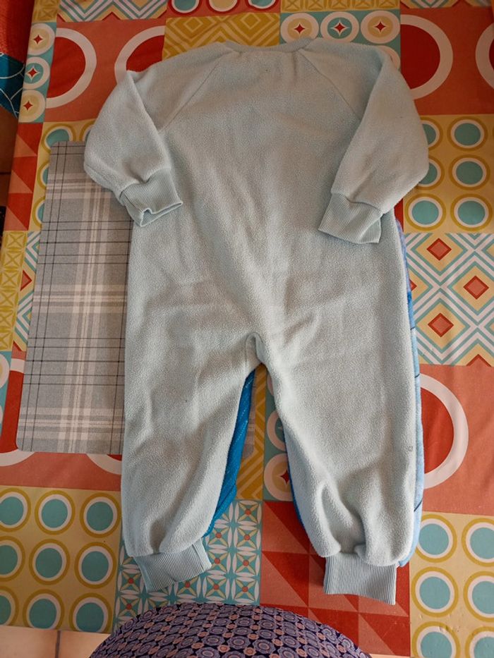 Pyjama 1 pièce turquoise 2ans - photo numéro 2