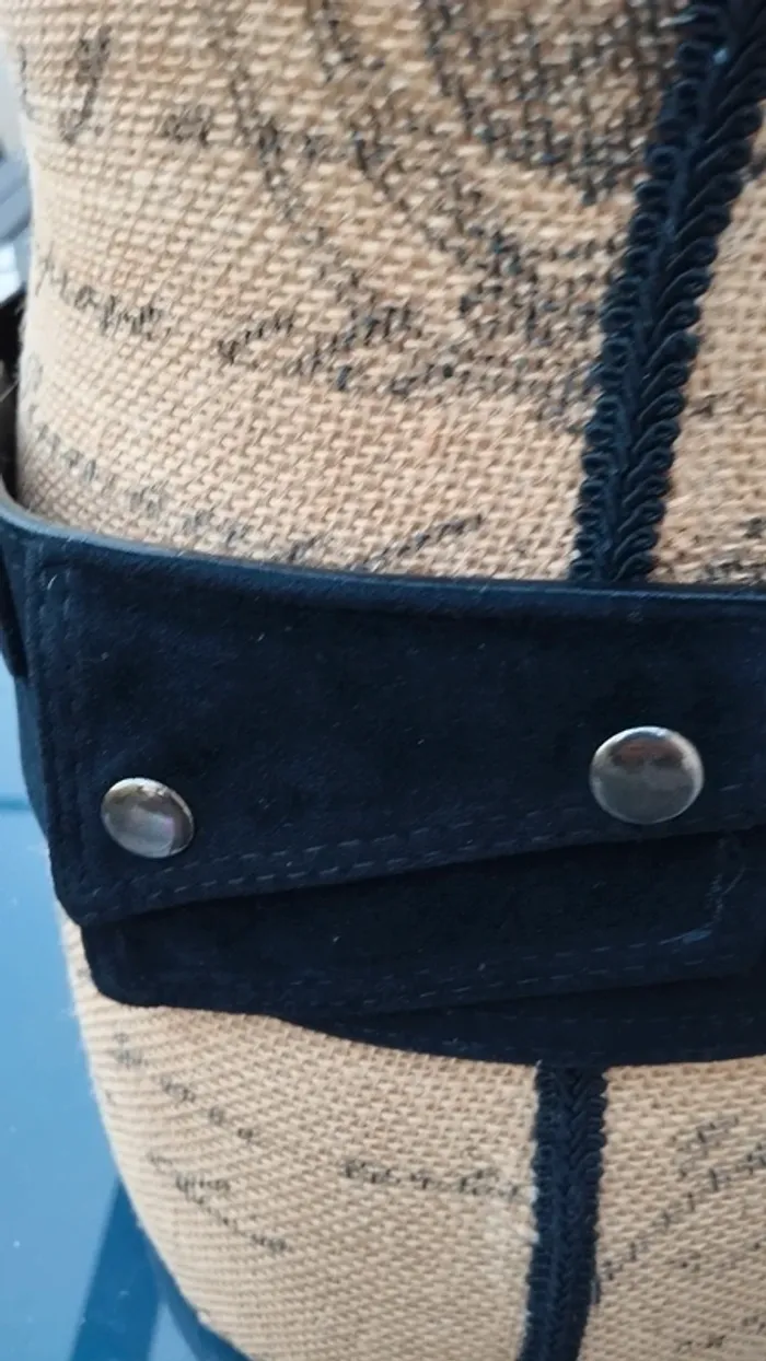 Ceinture élastique noire 75 cm femme avec poches - photo numéro 3
