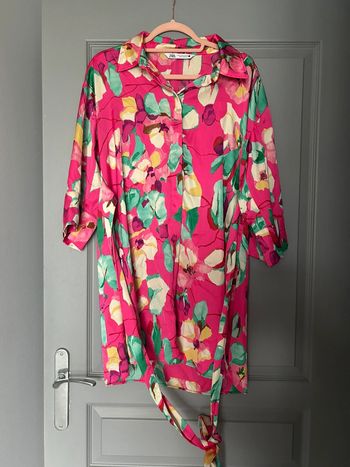 Robe Zara chemise fleuri T. M
